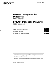 Sony MDX-C8500X Manual de usuario