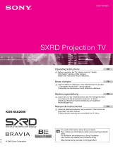 Sony Projection Television KDS-70R2000 Manual de usuario