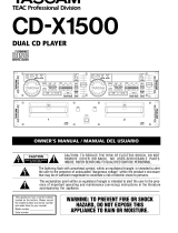 Tascam CD Player CD-X1500 Manual de usuario