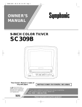 Symphonic TV VCR Combo SC309B Manual de usuario