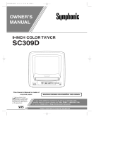 Symphonic TV VCR Combo SC309D Manual de usuario