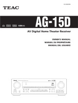 TEAC Home Theater System AG-15D Manual de usuario