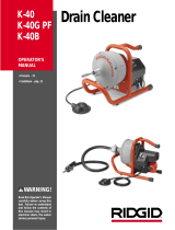 RIDGID Plumbing Product K-40B Manual de usuario