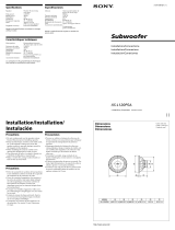 Sony XS-L120P5A Guía de instalación