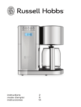 Russell Hobbs CM8100GYR Stainless Steel 8-Cup Coffeemaker | Silver Glass Accent El manual del propietario