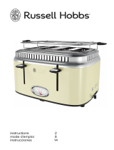 Russell HobbsTR9250RDR Retro Style 4-Slice Toaster | Red & Stainless Steel