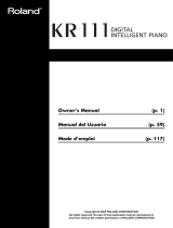 Roland KR-111 Manual de usuario