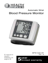 HEALTH PLUS BPW-040-HP Automatic Wrist Blood Pressure Monitor Manual de usuario