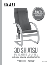HoMedics 3D Shiatsu Lumbar/Lower/Upper Back Massage Lounger Chair El manual del propietario