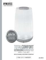 HoMedics Total Comfort Ultrasonic Humidifer El manual del propietario