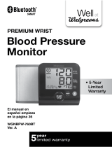 HoMedics Walgreens Bluetooth Premium Wrist Blood Pressure Monitor Instrucciones de operación