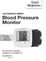 HoMedics Walgreens Automatic Wrist Blood Pressure Monitor Instrucciones de operación