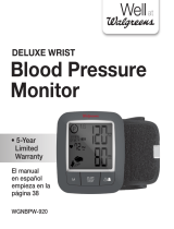HoMedics Walgreens Delux Wrist Blood Pressure Monitor Instrucciones de operación