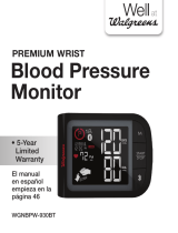 HoMedics Walgreens Premium Wrist Blood Pressure Monitor Instrucciones de operación