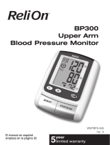 HoMedics ReliOn BP300 Upper Arm Blood Pressure Monitor El manual del propietario