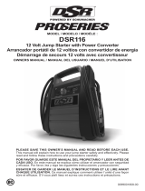 Schumacher Electric DSR116 ProSeries 12V 2250 Peak Amp Jump Starter with Inverter and USB Port El manual del propietario