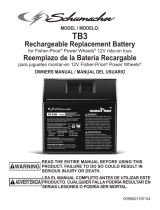 Schumacher TB3 12V 9.5Ah Battery El manual del propietario