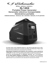 Schumacher Electric SL1404 750 Wh Silent Portable Power Generator El manual del propietario