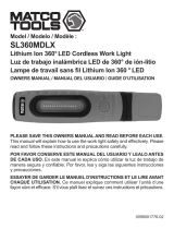 Matco Tools SL360MDLX Lithium Ion 360˚ Cordless LED Work Light El manual del propietario