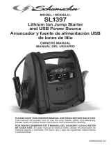 Schumacher SL1397 1000 Peak Amp Lithium Ion Jump Starter and USB Power Source El manual del propietario