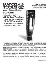 Schumacher Matco SL360BM Lithium Ion 360˚ LED Cordless Work Light El manual del propietario