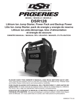 Schumacher Electric DSR128 ProSeries 12V 2000 Peak Amp Lithium Ion Jump Starter with USB El manual del propietario