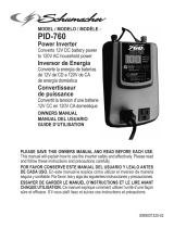 Schumacher Electric PID-760 Power Inverter El manual del propietario