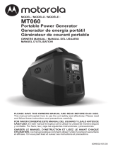 Motorola Motorola MT060 Portable Power Generator El manual del propietario