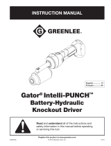 Greenlee Gator LS100X Intelli-PUNCH Battery-Hydraulic Knockout Driver Manual de usuario