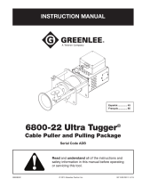 Greenlee 6800-22 6802-22 6805-22 Ultra Tugger ADB Manual de usuario