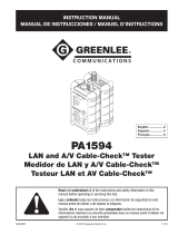 Greenlee PA1594 LAN and A/V Cable-Check™ Manual de usuario