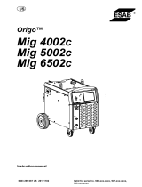 ESAB Mig 6502cw - Origo™Mig 4002c Manual de usuario
