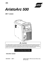 ESAB Aristo®Arc 500 Manual de usuario