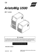 ESAB AristoMig U500 Manual de usuario