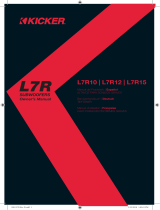 Kicker 2018 L7R Subwoofer El manual del propietario