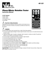 Ideal 3-Phase/Motor Rotation Tester Instrucciones de operación