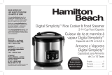 Hamilton Beach Rice Cooker & Food Steamer 2–14 Cup Food Capacity Manual de usuario