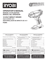 Ryobi P884 El manual del propietario