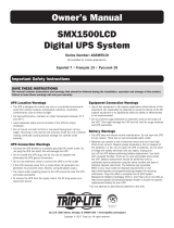 Tripp Lite SMX1500LCD Digital UPS System 9336F1 El manual del propietario