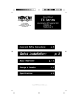 Tripp Lite TE Series Manual de usuario
