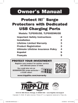Tripp Lite TLP606USB and TLP606DMUSB Surge Protectors El manual del propietario