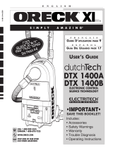 Oreck DTX 1400B Manual de usuario
