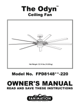 Fanimation FPD8148-220 Odyn El manual del propietario