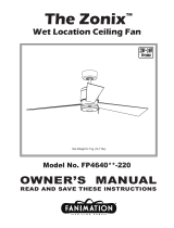Fanimation Zonix FP4640-220 El manual del propietario