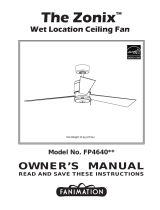 Fanimation Zonix Wet El manual del propietario