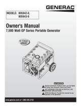 Generac GP7500E 0059430 Manual de usuario