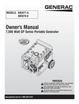 Generac GP7500E 0059780 Manual de usuario