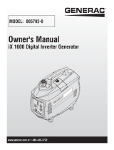Generac iX1600 0057920 Manual de usuario