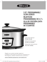 Bella 5 Qt. Programmable Slow Cooker El manual del propietario
