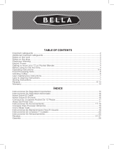 Bella 12 Piece Rocket Blender And Chrome El manual del propietario